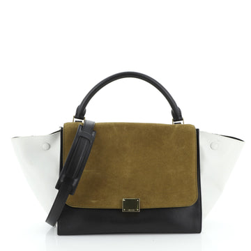 Celine Tricolor Trapeze Bag Suede Medium