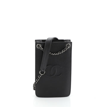 Chanel CC Phone Holder Crossbody Bag Calfskin 
