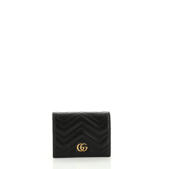 Gucci GG Marmont Card Case Matelasse Leather 