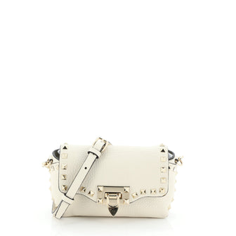 Valentino Rockstud Flip Lock Flap Bag Leather Mini