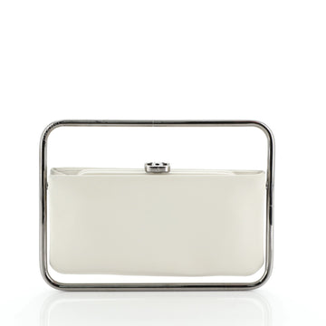 Chanel Swivel Frame Clutch Lambskin 