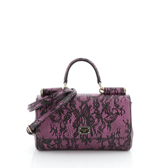 Dolce & Gabbana Miss Sicily Crossbody Bag Printed Leather Mini