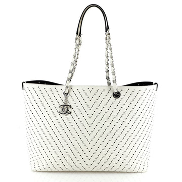 Chanel Shopping Tote Perforated Caviar Large