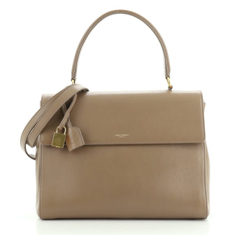 Saint Laurent Moujik Top Handle Bag Leather Medium