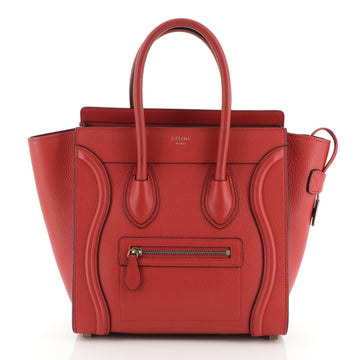 Celine Luggage Bag Grainy Leather Micro