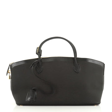 Louis Vuitton Obsession Lockit Handbag Rubberized Calfskin East West
