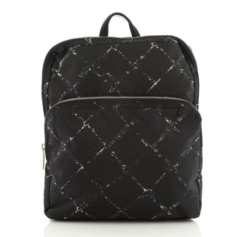 Chanel Travel Line Zip Backpack Printed Nylon Medium