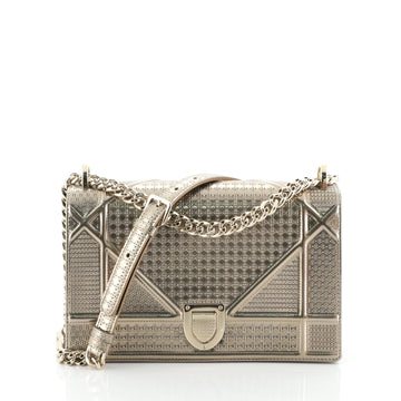 Christian Dior Diorama Flap Bag Cannage Embossed Calfskin Medium