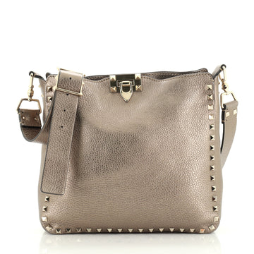 Valentino Rockstud Flip Lock Messenger Bag Leather Small