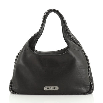 Chanel Vintage Chain Around Shoulder Bag Leather Medium