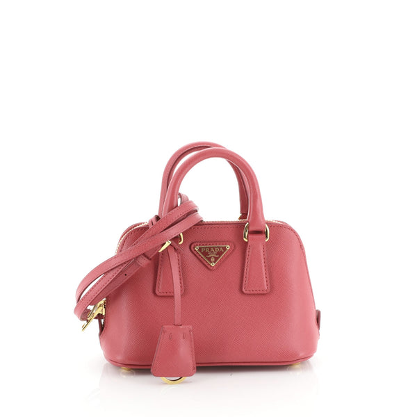 Prada Promenade Bag Saffiano Leather Mini Pink 479832