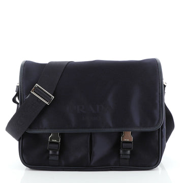 Prada Logo Messenger Bag Tessuto Medium