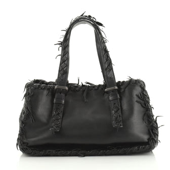 Bottega Veneta Belted Tote Fringe Leather Medium