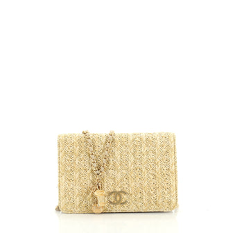 Chanel Paris-Athens Wallet on Chain Quilted Woven Raffia 