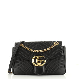 Gucci GG Marmont Flap Bag Matelasse Leather Medium