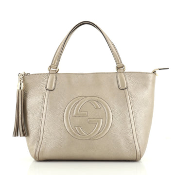Gucci Soho Convertible Top Handle Bag Leather Small