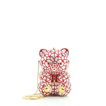 Judith Leiber Teddy Bear Minaudiere Crystal Small