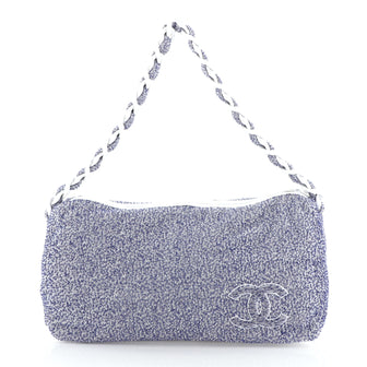 Chanel Beach Resin Chain Hobo Terry Cloth Large