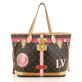 Louis Vuitton Neverfull NM Tote Limited Edition Summer Trunks Monogram Canvas MM