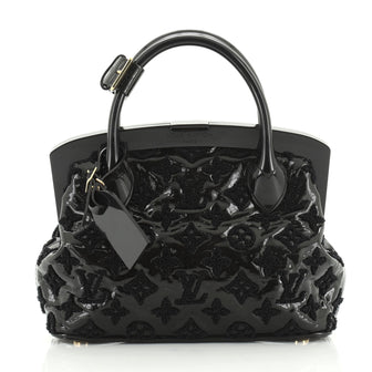 Louis Vuitton Fascination Lockit Frame Handbag Patent Lambskin BB