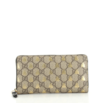 Gucci Zip Around Wallet Printed GG Coated Canvas 