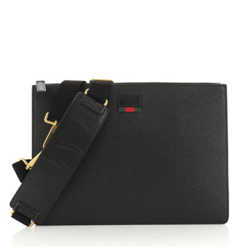 Gucci Web Zip Messenger Bag Leather Large