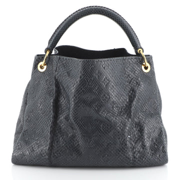 Louis Vuitton Artsy Handbag Monogram Embossed Python MM