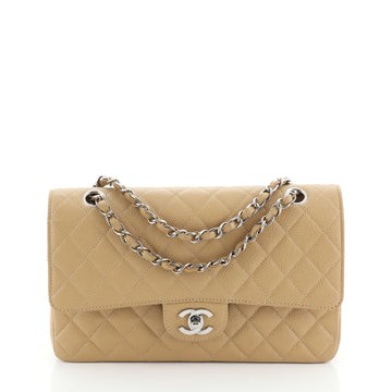 Chanel Vintage Classic Double Flap Bag Quilted Caviar Medium