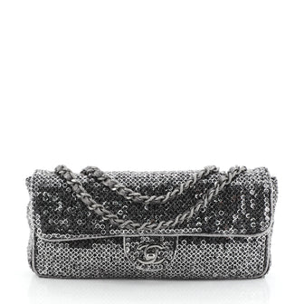Chanel Hidden Sequins Flap Bag Sequins East West