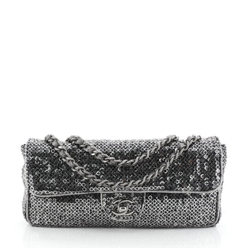 Chanel Hidden Sequins Flap Bag Sequins East West