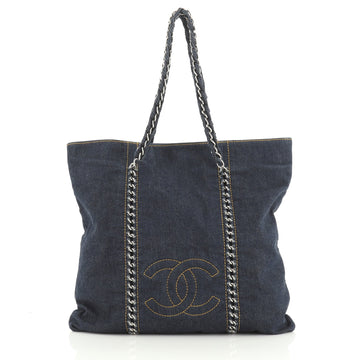 Chanel Luxe Ligne Tote Denim North South