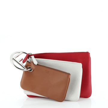Fendi Triplette Pouch Set Calfskin 