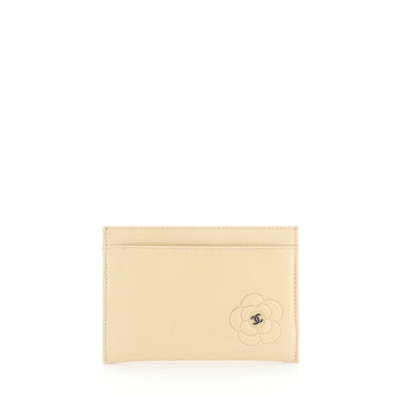 Chanel Card Holder Camellia Lambskin 