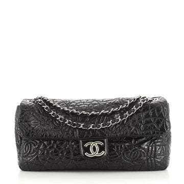 Chanel Graphic Edge Flap Bag Patent Vinyl Jumbo
