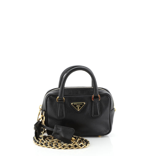 Prada Bauletto Bag Saffiano Leather Mini 48070