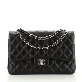 Chanel Classic Double Flap Bag Quilted Lambskin Jumbo
