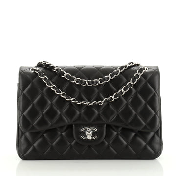 Chanel Classic Double Flap Bag Quilted Lambskin Jumbo