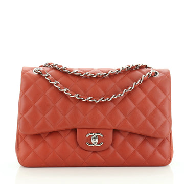 Chanel Classic Double Flap Bag Quilted Caviar Jumbo
