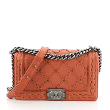 Chanel Paris-Dallas Boy Flap Bag Whipstitch Caviar Old Medium