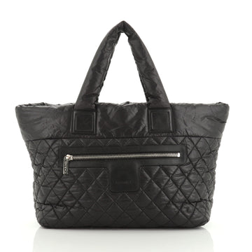 Chanel Coco Cocoon Zipped Tote Quilted Nylon Large