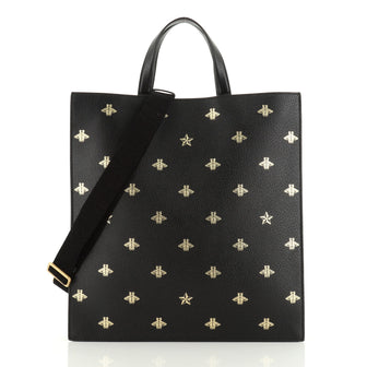 Gucci Convertible Soft Open Tote Printed Leather Tall