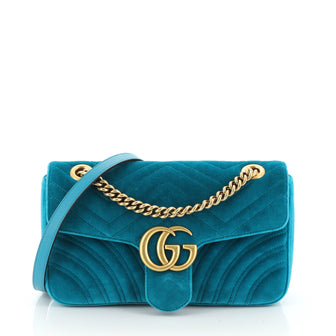 Gucci GG Marmont Flap Bag Matelasse Velvet Small