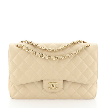 Chanel Classic Double Flap Bag Quilted Caviar Jumbo