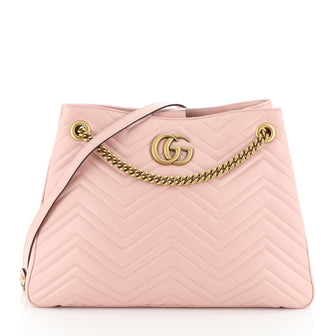 Gucci GG Marmont Chain Shoulder Bag Matelasse Leather 