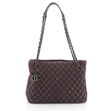 Chanel New Bubble Tote Quilted Iridescent Calfskin Medium