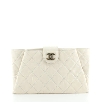 Chanel Coco Pleats Clutch Quilted Glazed Caviar 