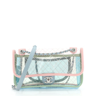 Chanel Coco Splash Flap Bag Quilted PVC With Lambskin Medium