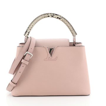 Louis Vuitton Capucines Handbag Leather with Python PM