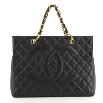 Chanel Vintage Grand Shopping Tote Quilted Caviar 