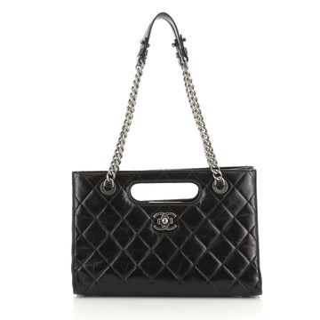 Chanel Boy Shopper Quilted Glazed Calfskin Medium